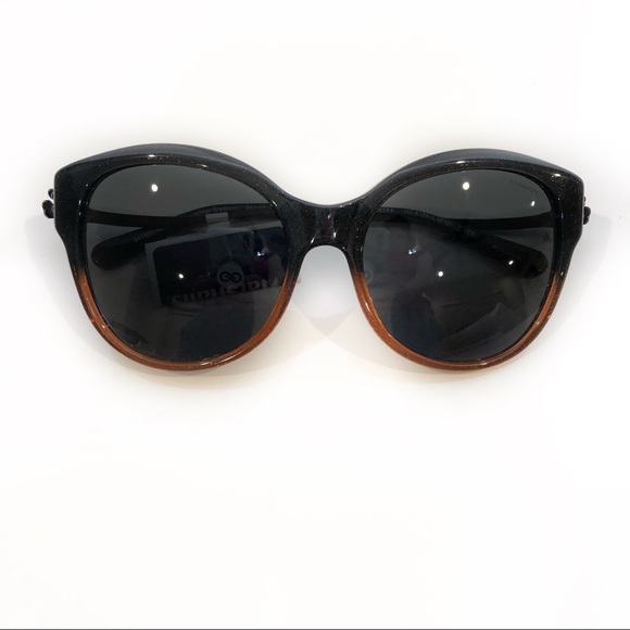 Coach New w Tags Cat Eye Amber Glitter Sunglasses